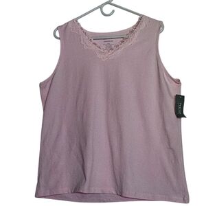🔥 Christopher & Banks Pink  Sleeveless Tank Top Size PXL